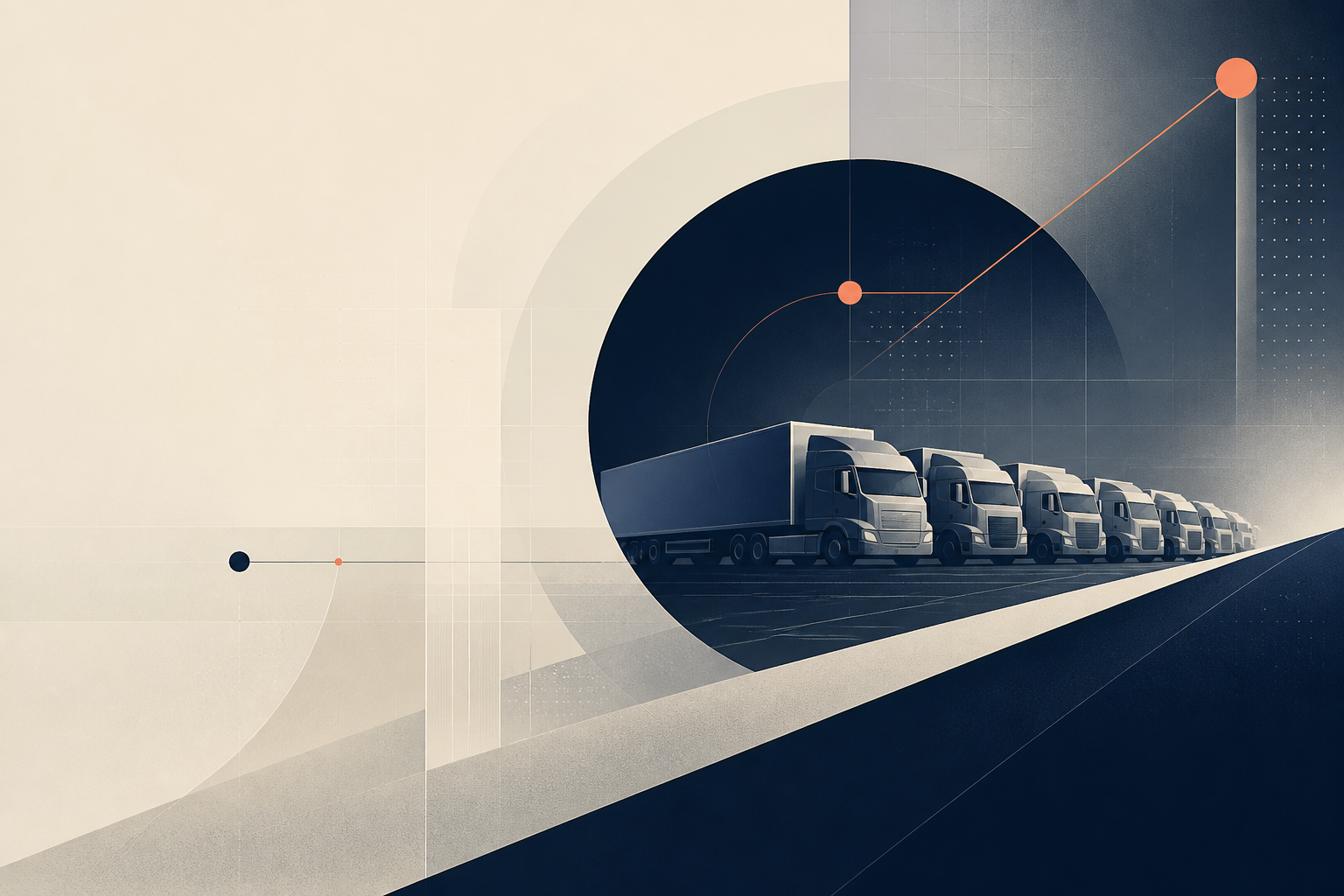 Editorial illustration for The ROI of Automating Support for the 50-Truck Fleet